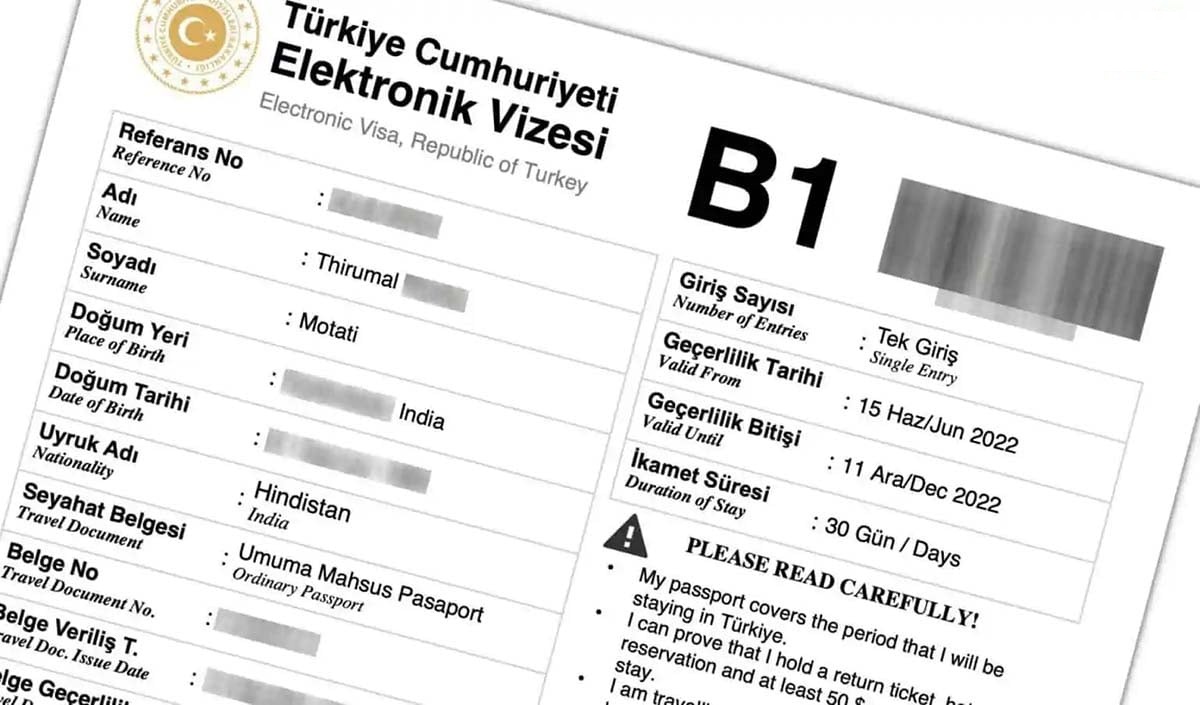 E-visa Thổ Nhĩ Kỳ